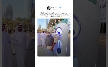 Sheikhs of Dubai Install Free Hair-Cutting Machine Outside Burj Khalifa, Offering Time-Saving Convenience