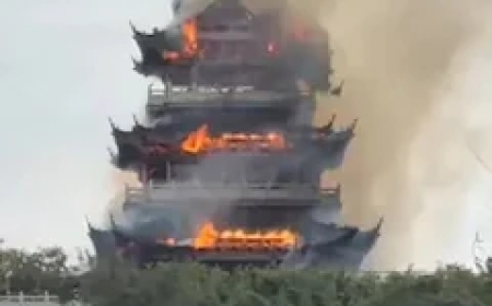 Fire Destroys Wenchang Pavilion in Jiangsu, China; Tourist Candle Use Blamed