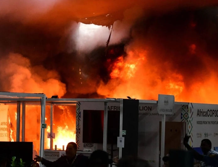 Fire Halts COP30 in Brazil, Stalling Crucial Climate Negotiations With Only Two Days Left