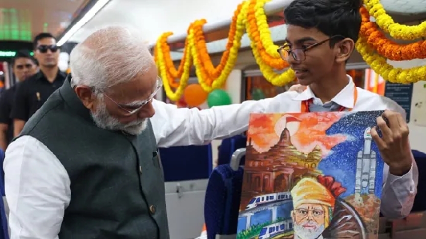 PM Modi Flags Off Four New Vande Bharat Trains, Interacts with School Kids Onboard
