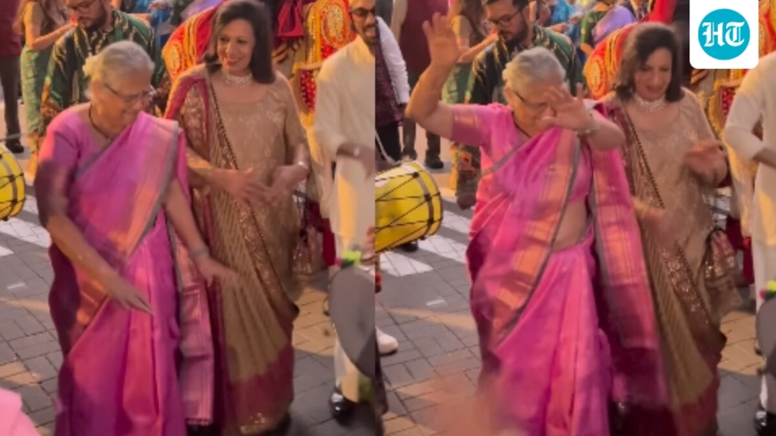 Kiran Mazumdar Shaw and Sudha Murty Dance to Dhol Beats at Eric Mazumdar’s Wedding Baraat in Bengaluru
