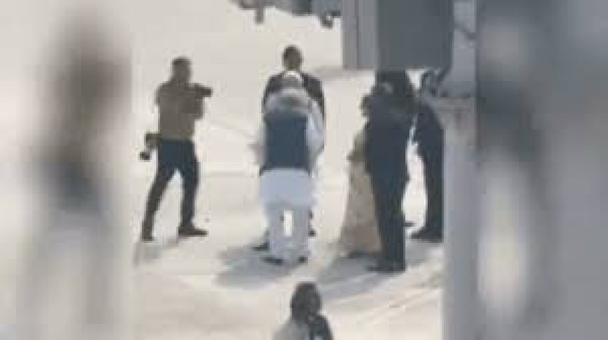 Nitish Kumar Attempts to Touch PM Modi’s Feet at Patna Airport; Viral Moment Marks His 10th Oath as Bihar CM