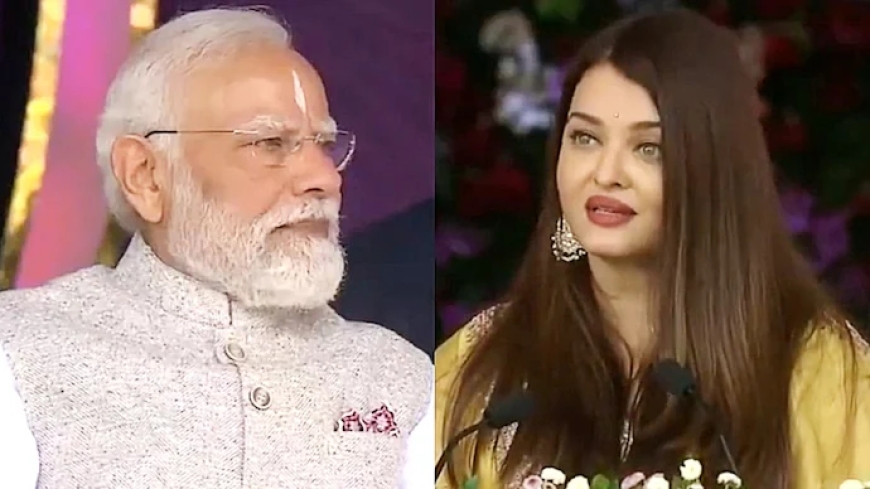 Aishwarya Rai Touches PM Modi’s Feet at Sathya Sai Baba Centenary Event, Speaks on Love, Caste & Religion
