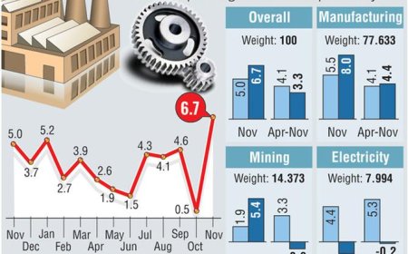 India Industrial Output Rebounds with 6.7% Growth in November After Festive Slump