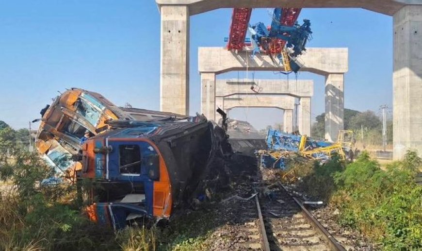 At least 19 killed after crane falls on train in Thailand