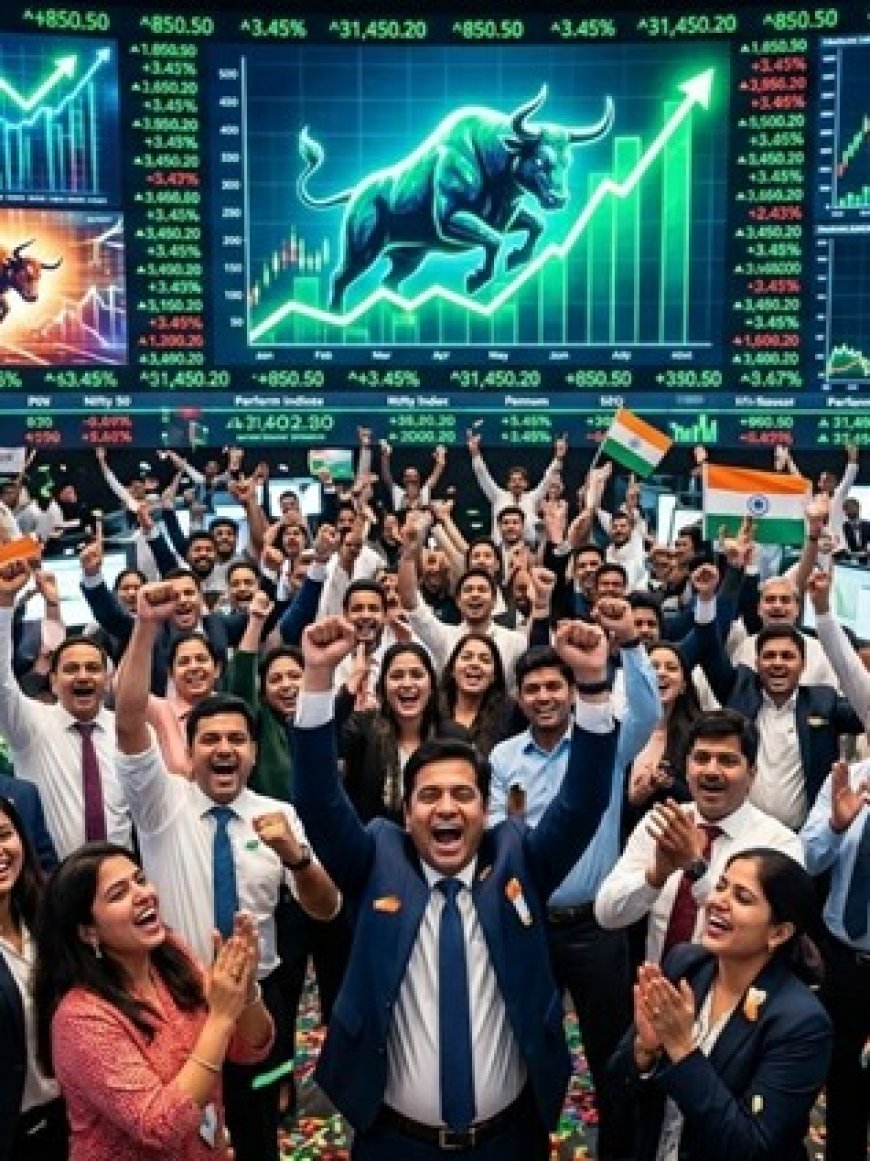 Sensex Rallies Over 400 Points, Nifty Climbs Past 24,350 Amid Global Market Optimism