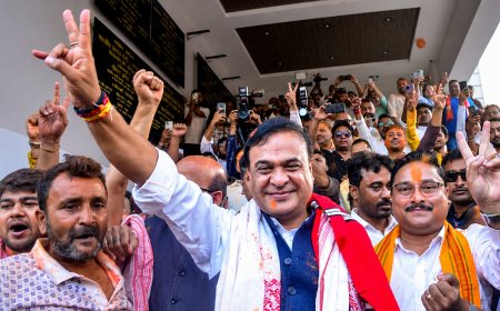Top Leaders and Foreign Dignitaries Attend Himanta’s Oath Ceremony in Assam