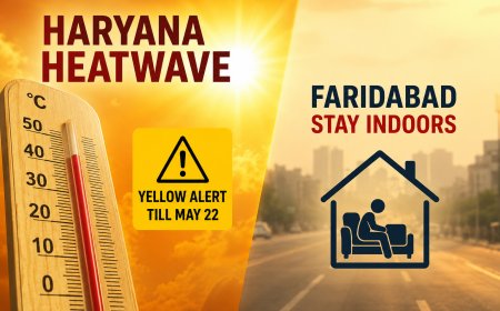 Haryana Braces for Four-Day Heatwave Surge, Yellow Alert Till May 22; Faridabad Residents Advised to Stay Indoors