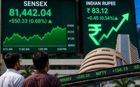Indian Markets Rebound Sharply as Sensex Surges 550 Points, Rupee Ends Losing Streak