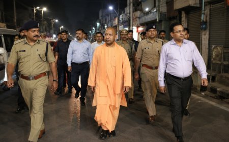 CM Yogi’s Tough Message Sparks Action on Streets, DM-SP Lead Late-Night Foot March Across City