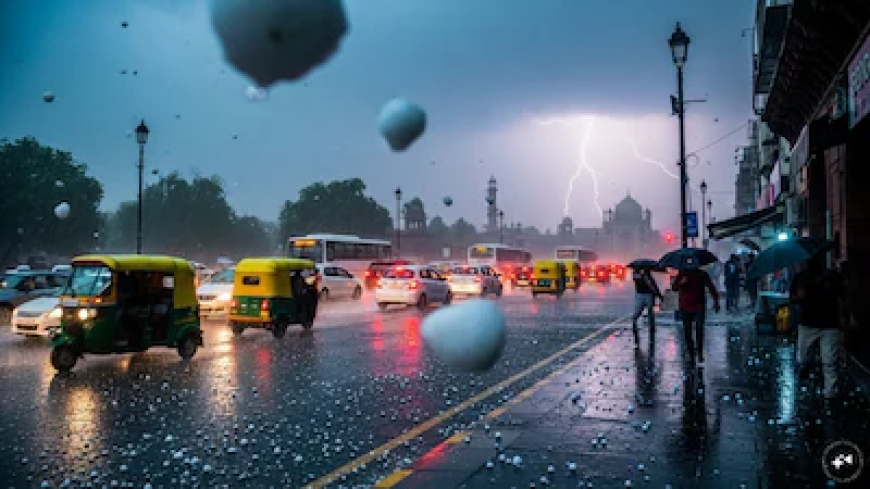 Rain and Hailstorm Cool Delhi-NCR, Bringing Relief from Scorching Heatwave