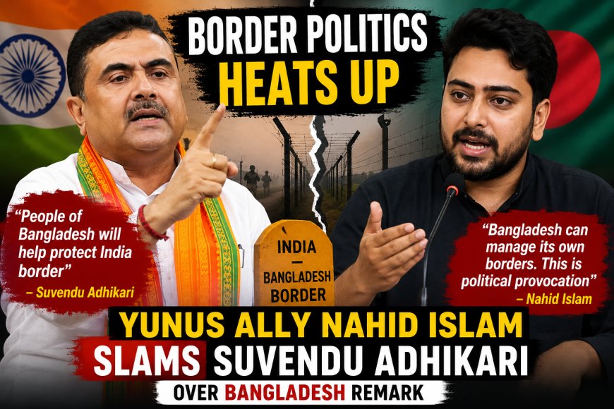 Border Politics Heats Up: Yunus Ally Nahid Islam Slams Suvendu Adhikari Over Bangladesh Remark