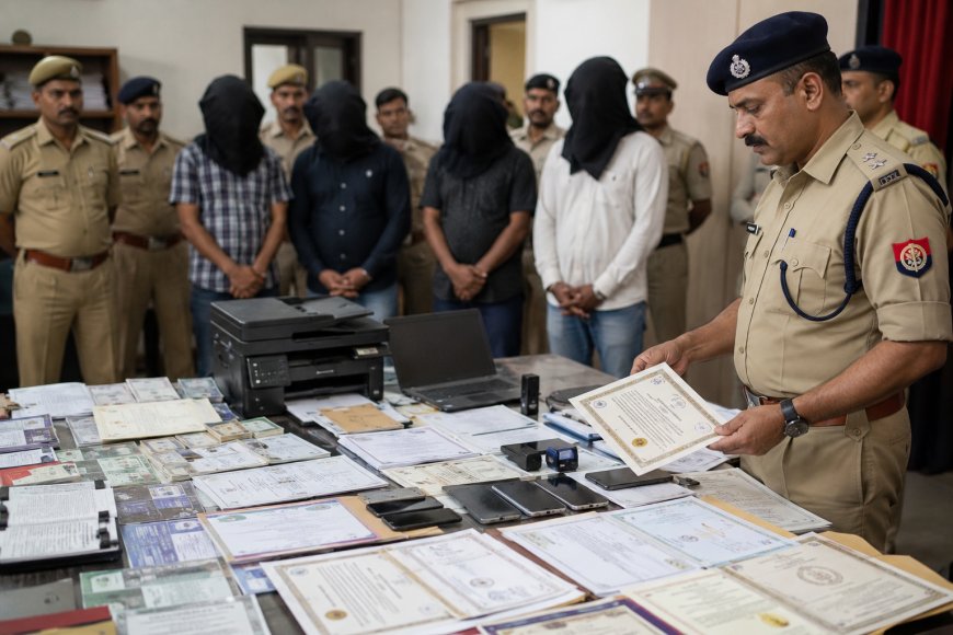 Fake Marksheet Racket Busted in Kanpur: Police Expose Massive Fraud Operated Under the Guise of Award Ceremonies