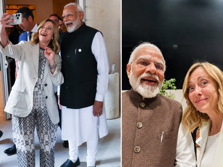 PM Modi Receives Grand Welcome in Italy as Giorgia Meloni Shares Viral Selfie Ahead of Key Talks