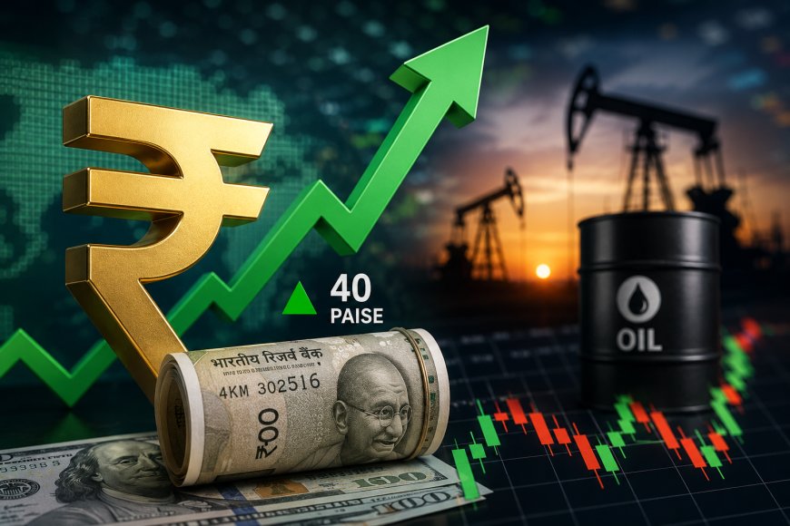 Rupee Climbs 40 Paise Against US Dollar Following Oil Market Relief