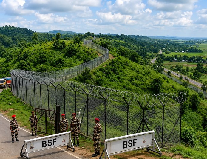 Tension Rises Along Meghalaya-Bangladesh Border as Intruder Gets Stuck in Fence; BSF Intensifies Vigil