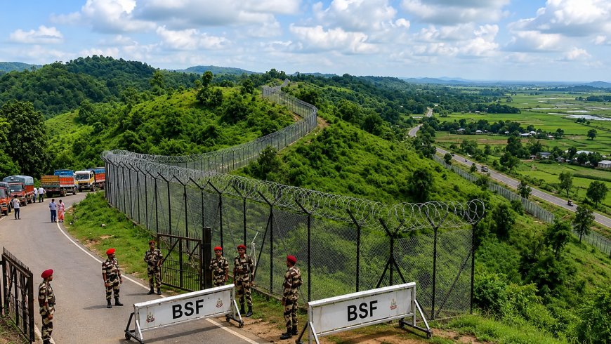 Tension Rises Along Meghalaya-Bangladesh Border as Intruder Gets Stuck in Fence; BSF Intensifies Vigil
