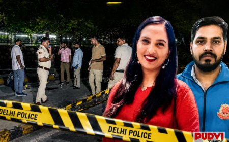 Delhi Woman Brutally Murdered in Broad Daylight; Constable Husband on the Run, Shocking CCTV Footage Captures Horrific Crime