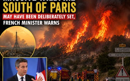 Massive Wildfire South of Paris May Have Been Deliberately Set, French Minister Warns  Short Description