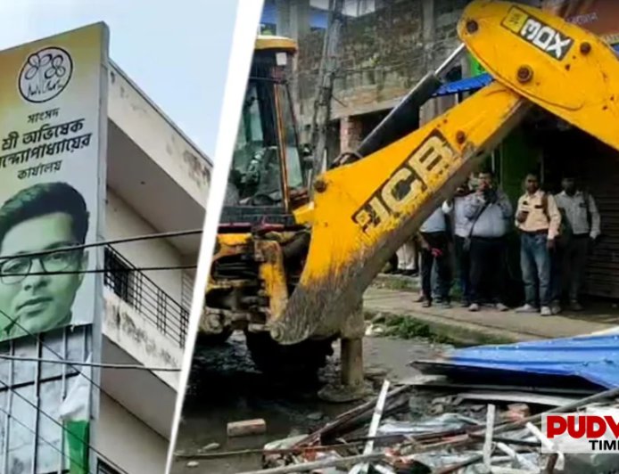 Bulldozers Demolish Abhishek Banerjee’s Alleged Illegal Office in Bengal