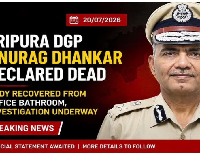 Tripura DGP Anurag Dhankar Found Dead at Police Headquarters; Probe Underway as Suspected Suicide