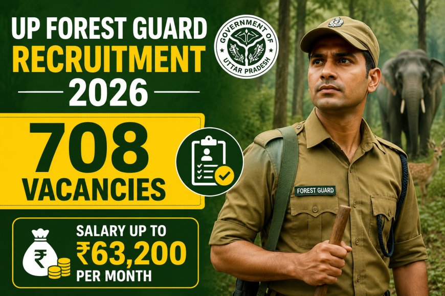 UP Forest Guard Recruitment 2026: 708 Vacancies Announced, Salary Up to ₹63,200 Per Month