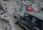 On Camera: Punjab Gangster Flees in Speeding Thar, Rams Into Coconut Seller Before Police Catch Him