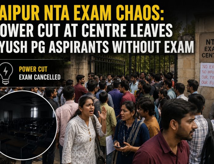 Jaipur NTA Exam Chaos: Power Cut at Centre Leaves AYUSH PG Aspirants Without Exam