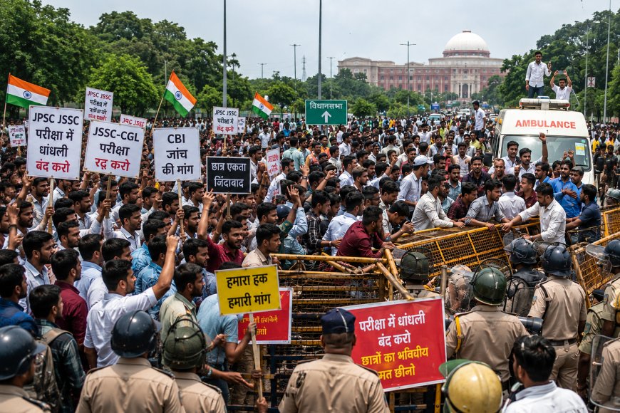 Jharkhand Student Protest Live: Students Breach First Barricade, 5 More Ahead! March Towards Assembly, Devendra Mahto in Ambulance