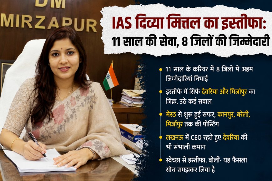 IAS Divya Mittal Resigns: 11 Years of Service, 8 District Postings — Why Did She Mention Only Deoria and Mirzapur?