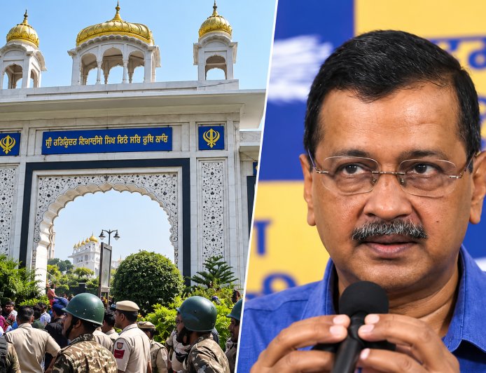 Delhi Bangla Sahib Gurdwara Row: FIR Against Arvind Kejriwal and AAP Leaders After DSGMC Complaint