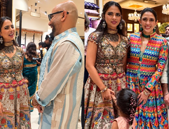Isha Ambani Garba Video Goes Viral: Nita Ambani Joins Daughter in Traditional Desi Look During Navratri
