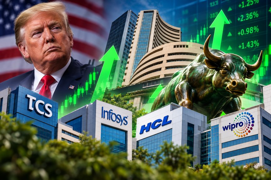 Trump’s PERM Suspension Shock: Indian IT Stocks Rally as TCS, Infosys, HCLTech and Wipro Trade in Green