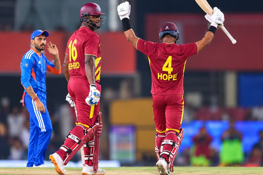 IND vs WI 2nd T20I: West Indies Chase Down 250-Run Target, Shai Hope and Rutherford Lead Historic Win